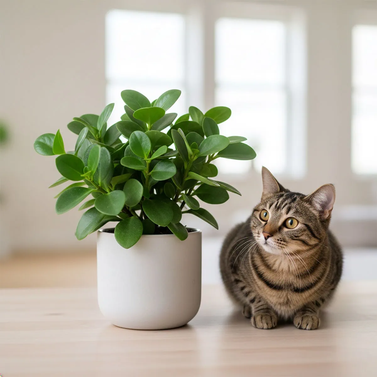 A Peperomia plant as a safe option, showing pet safe alternatives to pothos.